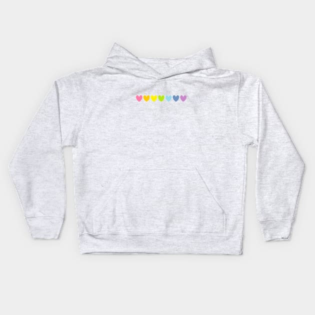 Rainbow Hearts Kids Hoodie by Kay Tee Bee for Off Trend